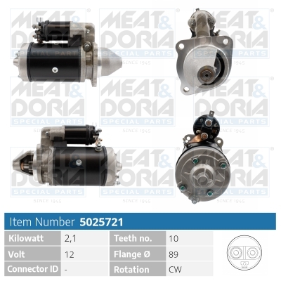 Meat Doria Startmotor / Starter 5025721