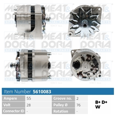 Meat Doria Dynamo / Alternator 5610083