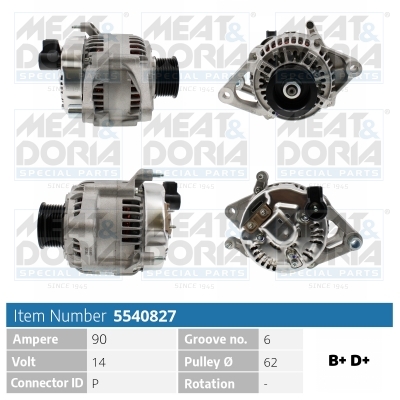 Meat Doria Dynamo / Alternator 5540827