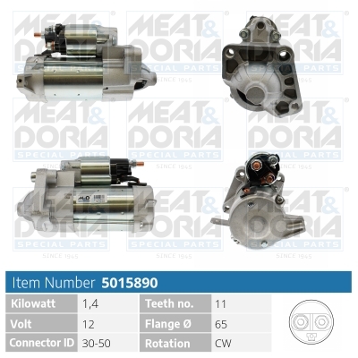 Meat Doria Startmotor / Starter 5015890