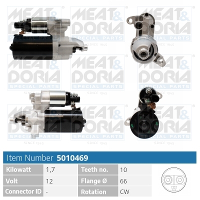 Meat Doria Startmotor / Starter 5010469