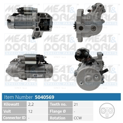Meat Doria Startmotor / Starter 5040569