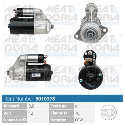 Meat Doria Startmotor / Starter 5010378