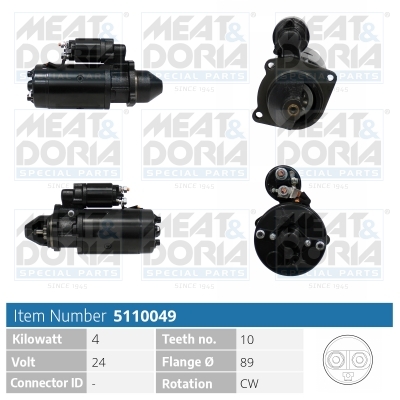 Meat Doria Startmotor / Starter 5110049