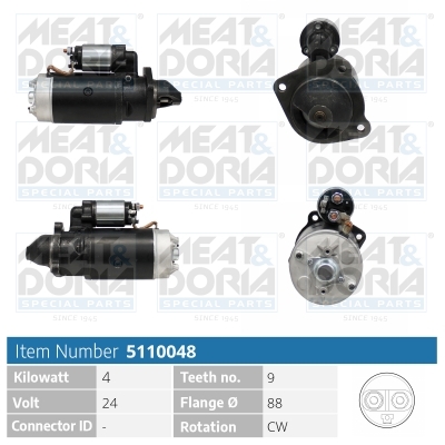Meat Doria Startmotor / Starter 5110048