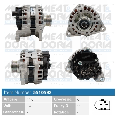 Meat Doria Dynamo / Alternator 5510592