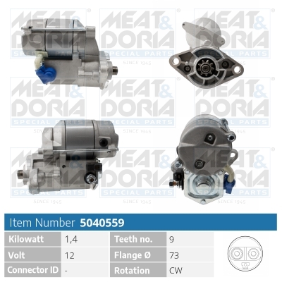 Meat Doria Startmotor / Starter 5040559