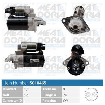 Meat Doria Startmotor / Starter 5010465