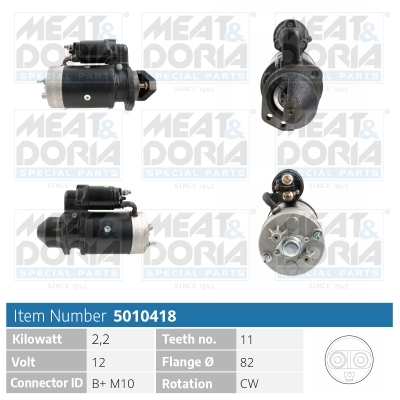 Meat Doria Startmotor / Starter 5010418