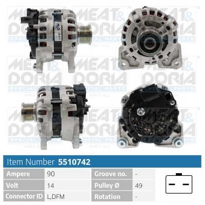 Meat Doria Dynamo / Alternator 5510742