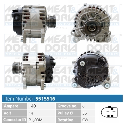 Meat Doria Alternator/Dynamo 5515516