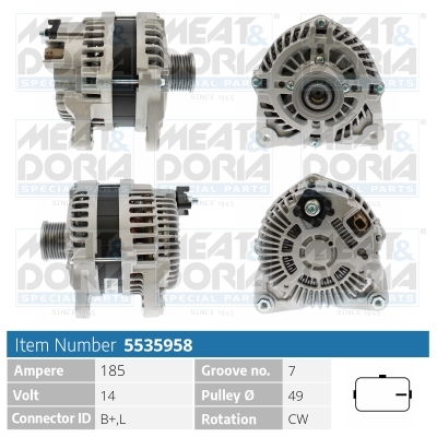 Meat Doria Alternator/Dynamo 5535958