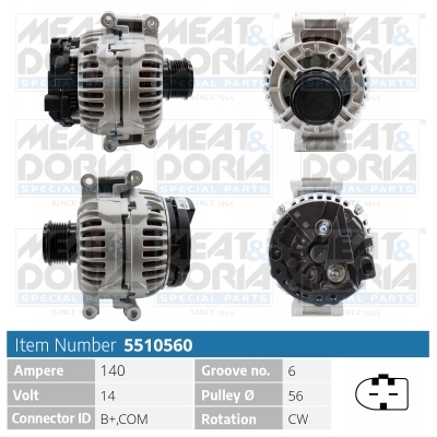 Meat Doria Alternator/Dynamo 5510560