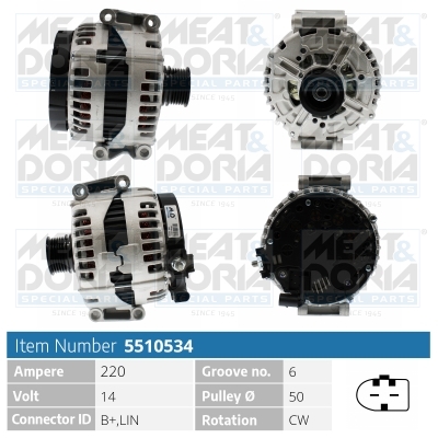 Meat Doria Dynamo / Alternator 5510534