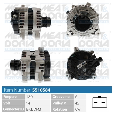 Meat Doria Alternator/Dynamo 5510584