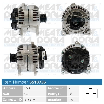 Meat Doria Alternator/Dynamo 5510736