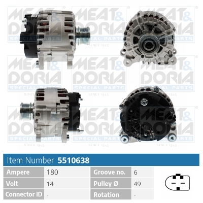 Meat Doria Dynamo / Alternator 5510638