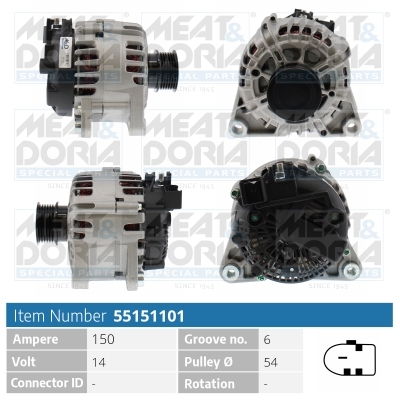 Meat Doria Dynamo / Alternator 55151101