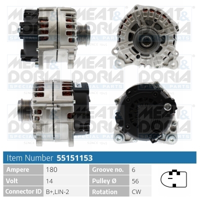 Meat Doria Alternator/Dynamo 55151153