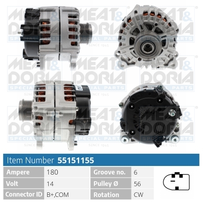 Meat Doria Alternator/Dynamo 55151155