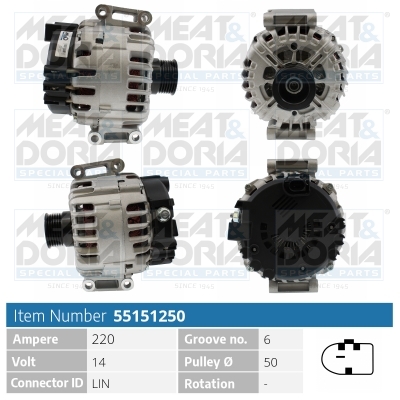 Meat Doria Dynamo / Alternator 55151250