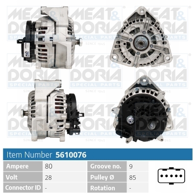 Meat Doria Dynamo / Alternator 5610076