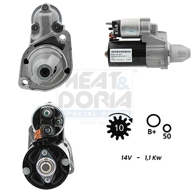 Meat Doria Startmotor / Starter 5010395G