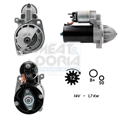 Meat Doria Startmotor / Starter 5010122G