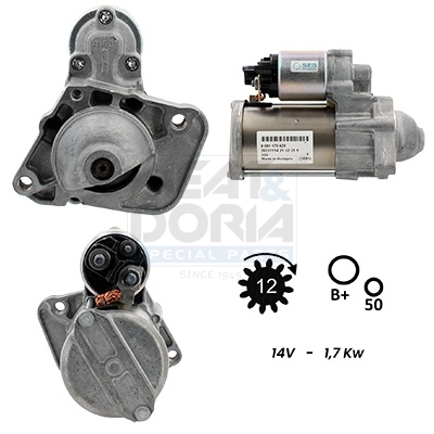 Meat Doria Startmotor / Starter 5010352G