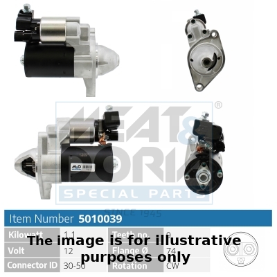 Meat Doria Startmotor / Starter 5010039G