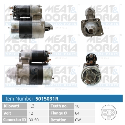 Meat Doria Startmotor / Starter 5015031R