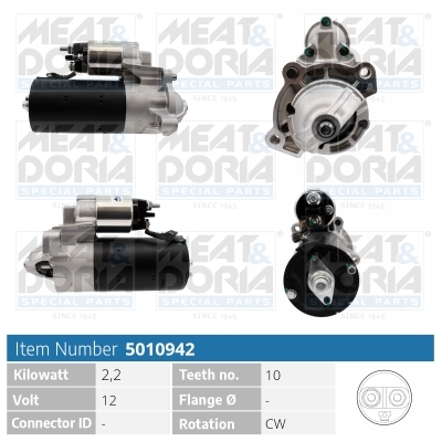 Meat Doria Startmotor / Starter 5010942