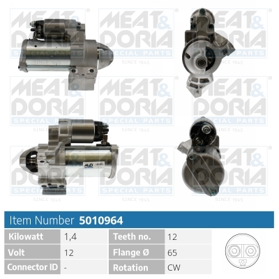 Meat Doria Startmotor / Starter 5010964