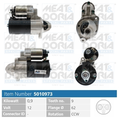 Meat Doria Startmotor / Starter 5010973