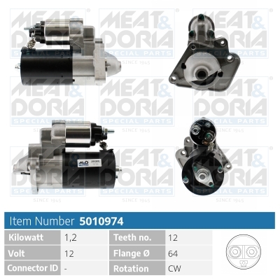Meat Doria Startmotor / Starter 5010974