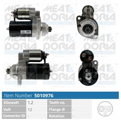 Meat Doria Startmotor / Starter 5010976