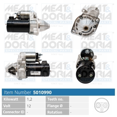 Meat Doria Startmotor / Starter 5010990