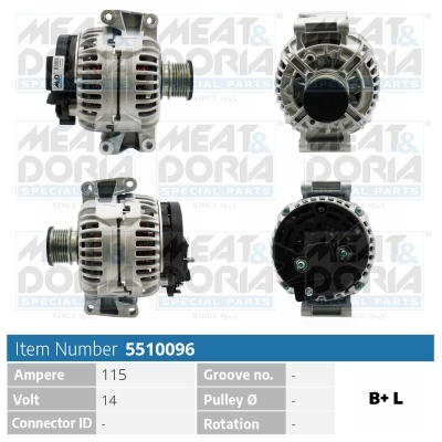 Meat Doria Dynamo / Alternator 5510096