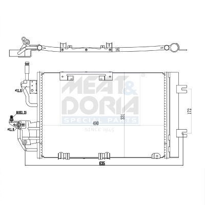 Meat Doria Condensor, airconditioning 991011