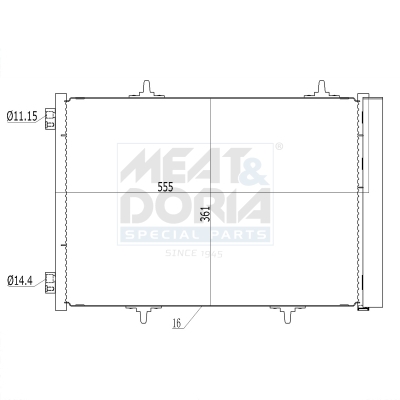 Meat Doria Condensor, airconditioning 991033