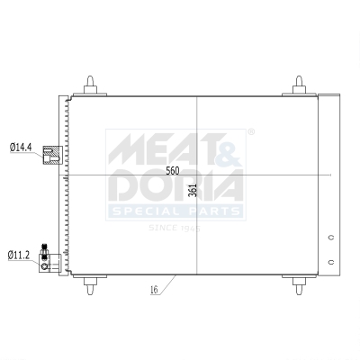 Meat Doria Condensor, airconditioning 991046