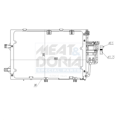 Meat Doria Condensor, airconditioning 991298