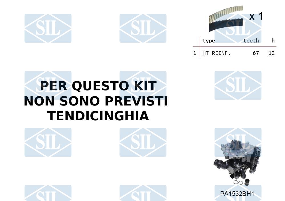 Saleri Distributieriem kit inclusief waterpomp K1PA1532BH1