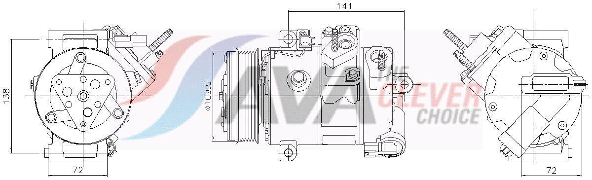 Ava Cooling Compressor, airconditioning FDAK732