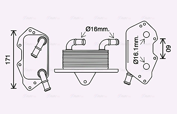 Ava Cooling Oliekoeler motorolie AI3404