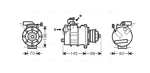 Ava Cooling Airco compressor AIK280