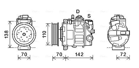 Ava Cooling Airco compressor AIK381