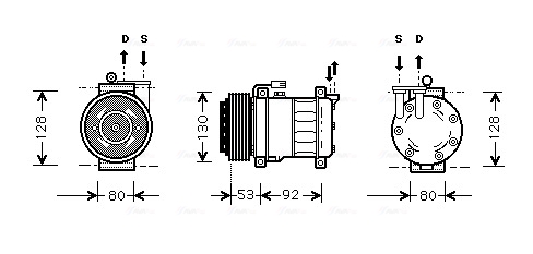 Ava Cooling Airco compressor ALK009