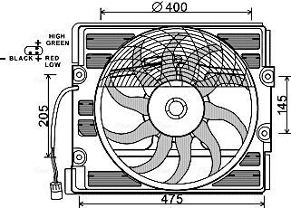 Ava Cooling Ventilatorwiel-motorkoeling BW7512