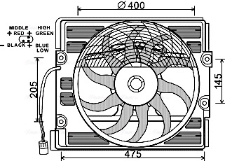 Ava Cooling Ventilatorwiel-motorkoeling BW7527